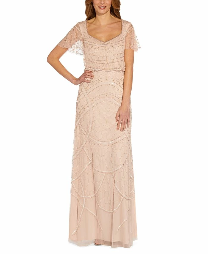 Adrianna Papell Blouson Beaded Gown 3 Adrianna Papell Blouson Beaded Gown