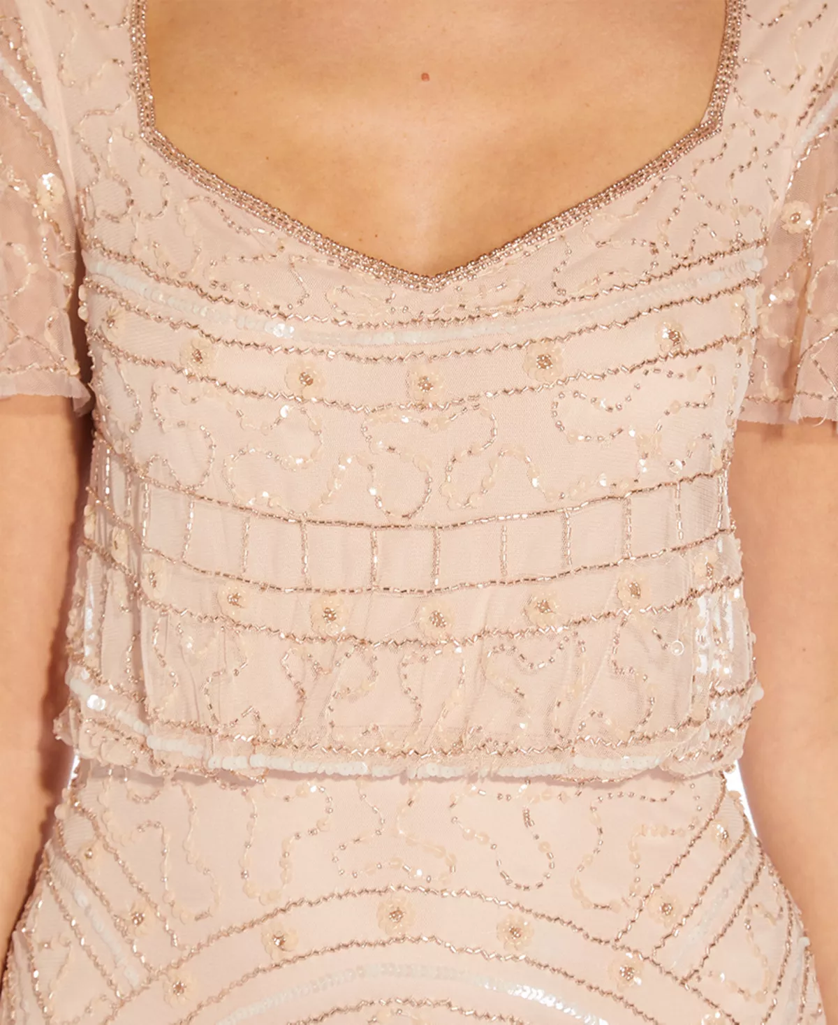 Adrianna Papell Blouson Beaded Gown 5 Adrianna Papell Blouson Beaded Gown - Image 3