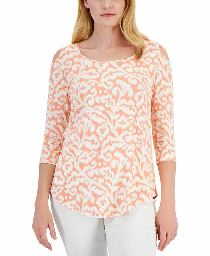 JM Collection Women's Printed Burnout Top, Created For Macy's 3 JM Collection Women's Printed Burnout Top, Created For Macy's