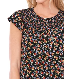 CeCe Women's Floral-Print Flutter-Sleeve Dress -Clothing Shop 21731570 fpx