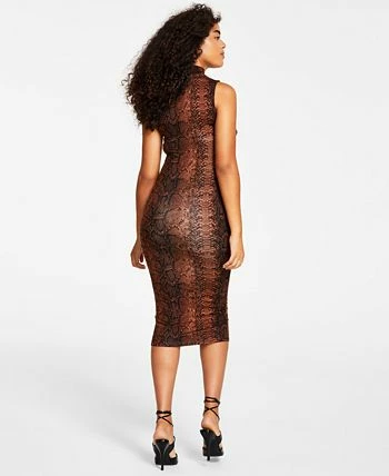 Bar III Women's Front-Cutout Printed Bodycon Dress, Created For Macy's 4 Bar III Women's Front-Cutout Printed Bodycon Dress, Created For Macy's - Image 2