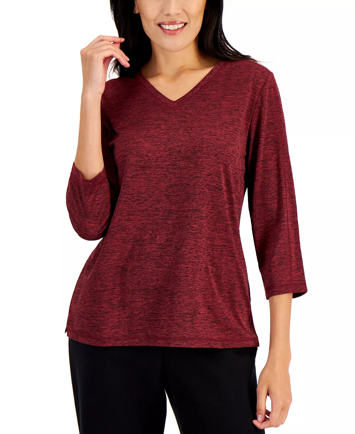 Karen Scott Women's 3/4-Sleeve Top, Created For Macy's 10 Karen Scott Women's 3/4-Sleeve Top, Created For Macy's - Image 8