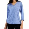 Karen Scott Women's 3/4-Sleeve Top, Created For Macy's 1 Karen Scott Women's 3/4-Sleeve Top, Created For Macy's -Clothing Shop 21769473 fpx