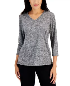 Karen Scott Women's 3/4-Sleeve Top, Created For Macy's 13 Karen Scott Women's 3/4-Sleeve Top, Created For Macy's -Clothing Shop 21769474 fpx