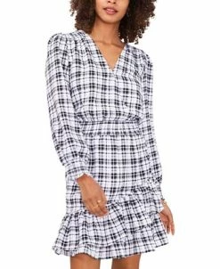 Vince Camuto Women's Plaid Fit & Flare Dress -Clothing Shop 21776987 fpx