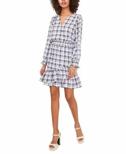 Vince Camuto Women's Plaid Fit & Flare Dress