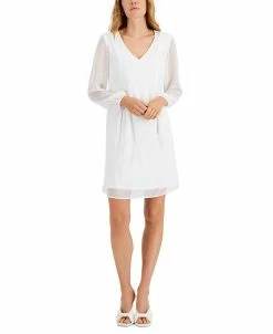 INC International Concepts Women's Tie-Back Dotted Dress, Created For Macy's