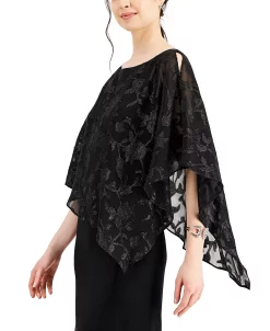 Connected Metallic-Capelet Sheath Dress -Clothing Shop 21900331 fpx