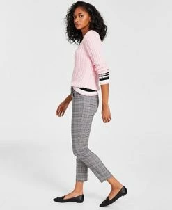 Tommy Hilfiger Women's Printed Skinny Ankle Pants -Clothing Shop 21901001 fpx