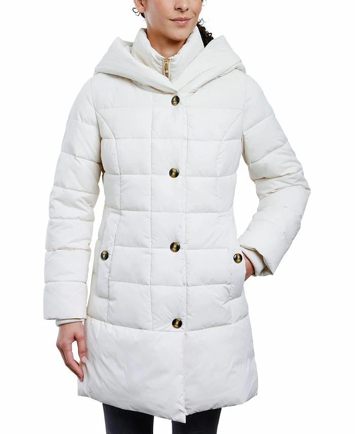 Anne Klein Women's Hooded Puffer Coat 3 Anne Klein Women's Hooded Puffer Coat