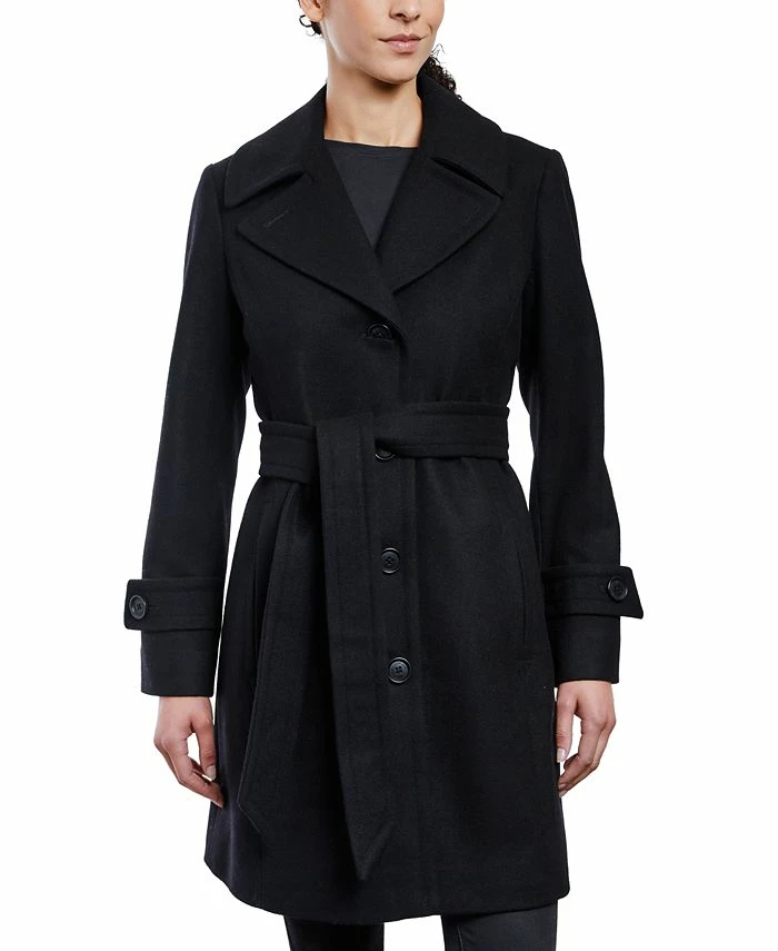 Anne Klein Women's Belted Peacoat, Created For Macy's 3 Anne Klein Women's Belted Peacoat, Created For Macy's