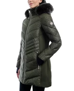 Michael Kors Women's Faux-Fur-Trim Hooded Puffer Coat 8 Michael Kors Women's Faux-Fur-Trim Hooded Puffer Coat -Clothing Shop 21912236 fpx