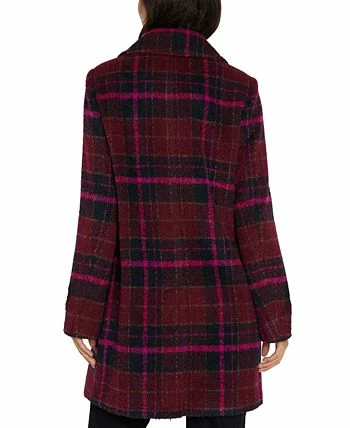 Sam Edelman Women's Double-Breasted Plaid Coat 4 Sam Edelman Women's Double-Breasted Plaid Coat - Image 2