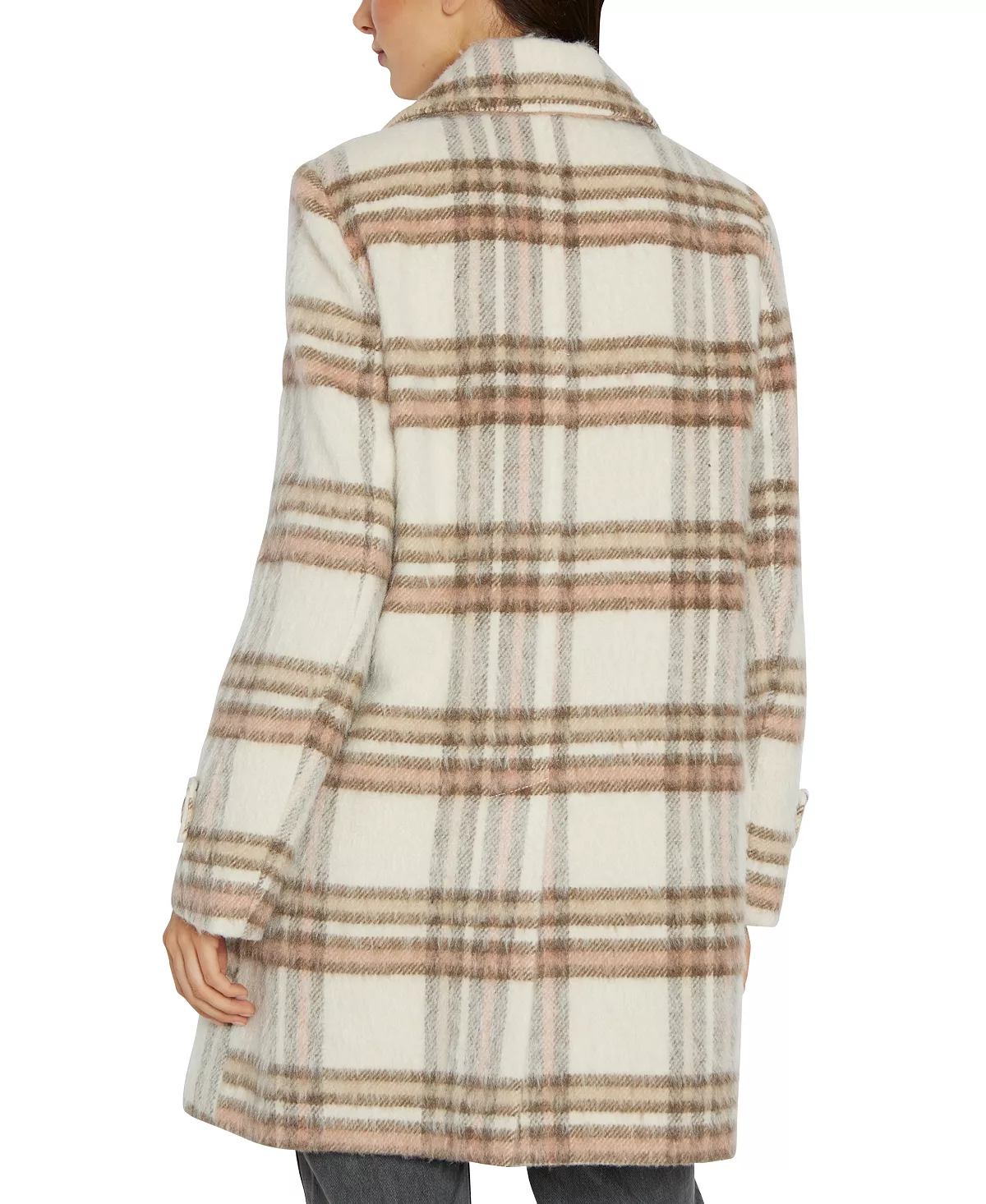 Sam Edelman Women's Double-Breasted Plaid Coat 9 Sam Edelman Women's Double-Breasted Plaid Coat - Image 7