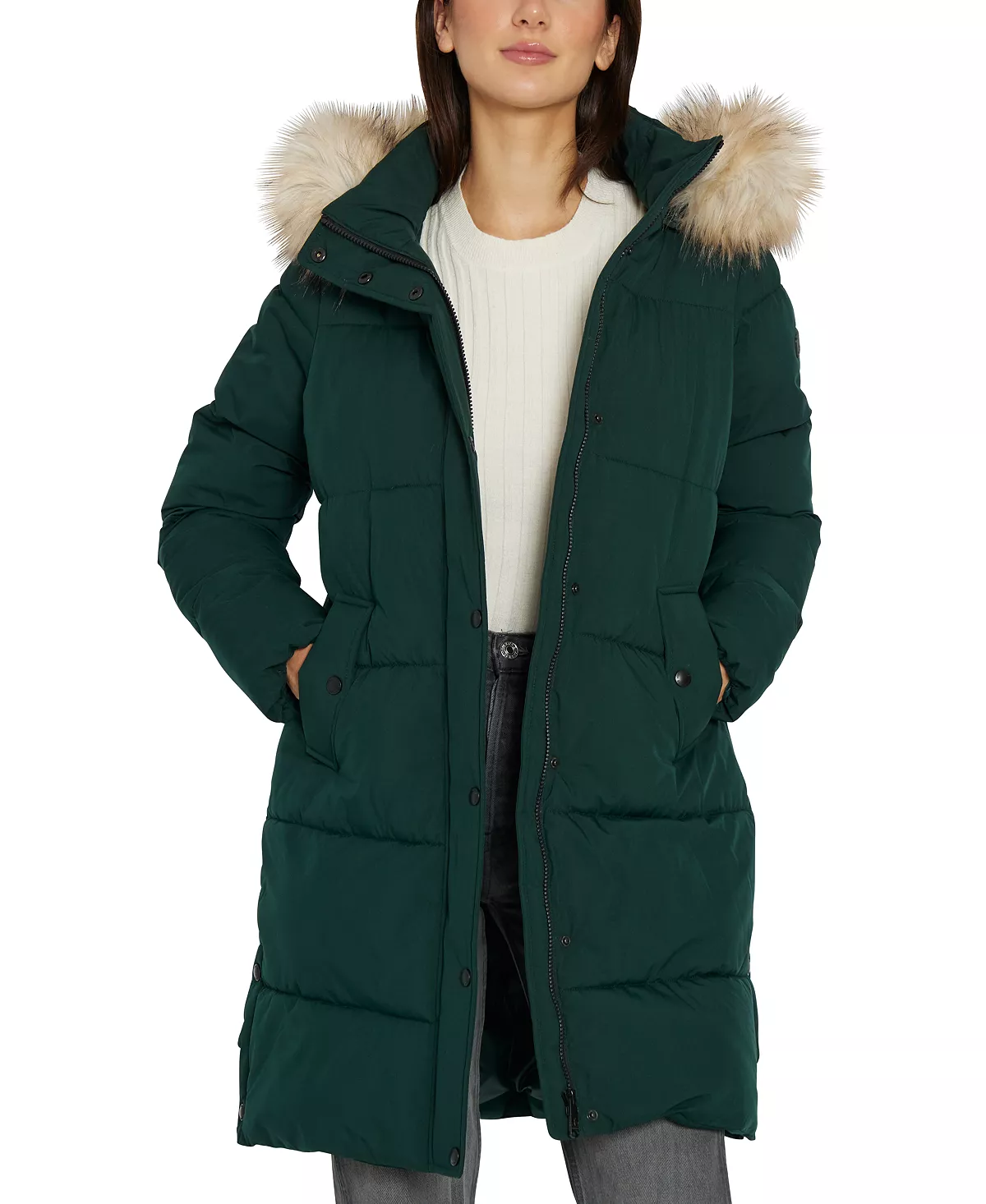 Sam Edelman Women's Faux-Fur-Trim Hooded Puffer Coat 6 Sam Edelman Women's Faux-Fur-Trim Hooded Puffer Coat - Image 4