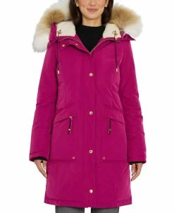 Sam Edelman Women's Faux-Fur-Trim Hooded Parka, Created For Macy's