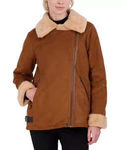Steve Madden Juniors' Faux-Shearling Coat, Created For Macy's -Clothing Shop 21915535 fpx