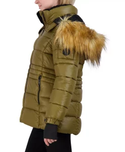 Steve Madden Juniors' Faux-Fur-Trim Hooded Shine Puffer Coat, Created For Macy's 14 Steve Madden Juniors' Faux-Fur-Trim Hooded Shine Puffer Coat, Created For Macy's -Clothing Shop 21915575 fpx