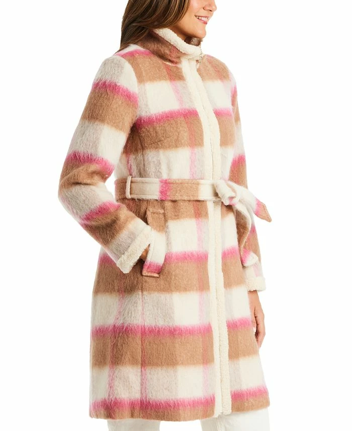 Kate Spade New York Women's Belted Plaid Coat 6 Kate Spade New York Women's Belted Plaid Coat - Image 4