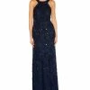 Adrianna Papell Halter Beaded-Lace Gown 2 Adrianna Papell Halter Beaded-Lace Gown -Clothing Shop 21922628 fpx