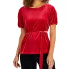Charter Club Women's Velvet Tie-Waist Top, Created For Macy's 2 Charter Club Women's Velvet Tie-Waist Top, Created For Macy's -Clothing Shop 21955973 fpx
