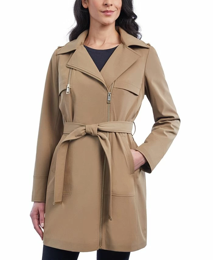 Michael Kors Women's Asymmetric Hooded Raincoat, Created For Macy's 3 Michael Kors Women's Asymmetric Hooded Raincoat, Created For Macy's