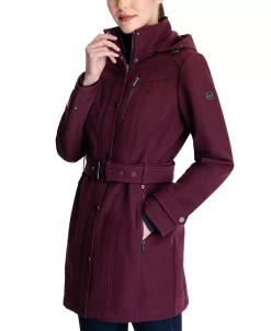 Michael Kors Women's Hooded Belted Raincoat, Created For Macy's -Clothing Shop 21958837 fpx