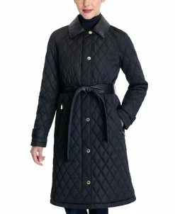 Michael Kors Women's Quilted Belted Coat