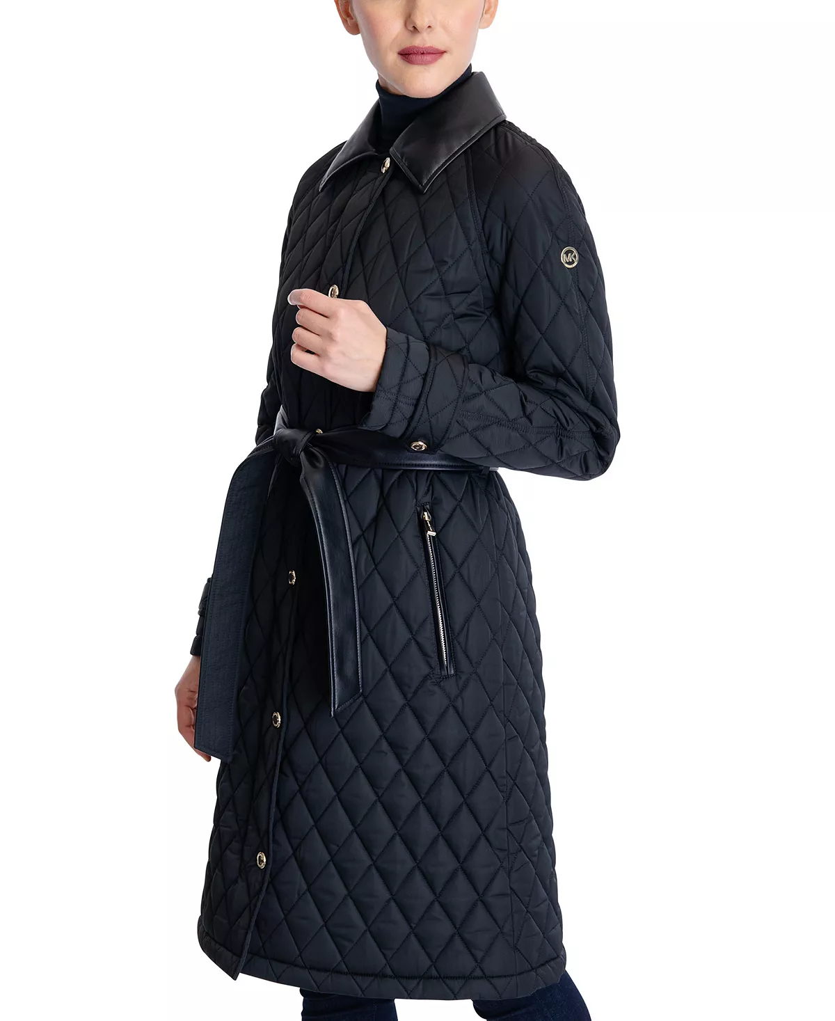 Michael Kors Women's Quilted Belted Coat 5 Michael Kors Women's Quilted Belted Coat - Image 3