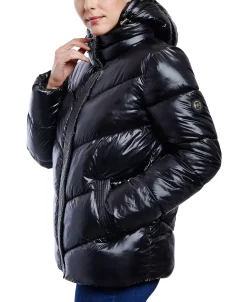 Michael Kors Women's Shine Hooded Puffer Coat 11 Michael Kors Women's Shine Hooded Puffer Coat -Clothing Shop 21959532 fpx
