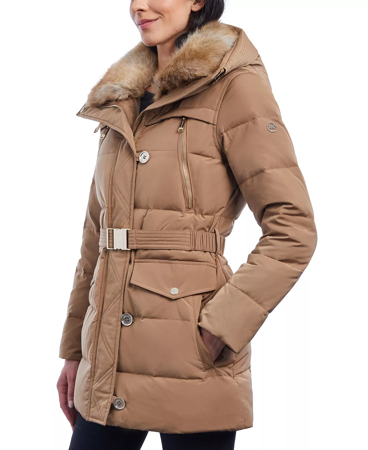 Michael Kors Women's Faux-Fur-Collar Hooded Down Puffer Coat, Created For Macy's 5 Michael Kors Women's Faux-Fur-Collar Hooded Down Puffer Coat, Created For Macy's - Image 3