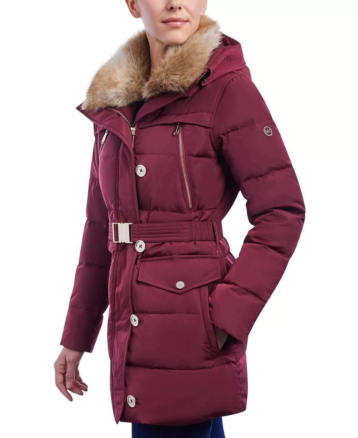 Michael Kors Women's Faux-Fur-Collar Hooded Down Puffer Coat, Created For Macy's 10 Michael Kors Women's Faux-Fur-Collar Hooded Down Puffer Coat, Created For Macy's - Image 8