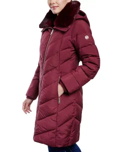 Michael Kors Women's Faux-Fur-Collar Hooded Down Puffer Coat -Clothing Shop 21959612 fpx
