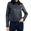 Michael Kors Women's Fleece-Collar Leather Coat, Created For Macy's 2 Michael Kors Women's Fleece-Collar Leather Coat, Created For Macy's -Clothing Shop 21959766 fpx