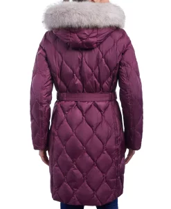 Michael Kors Women's Quilted Faux-Fur-Trim Hooded Puffer Coat -Clothing Shop 21960055 fpx