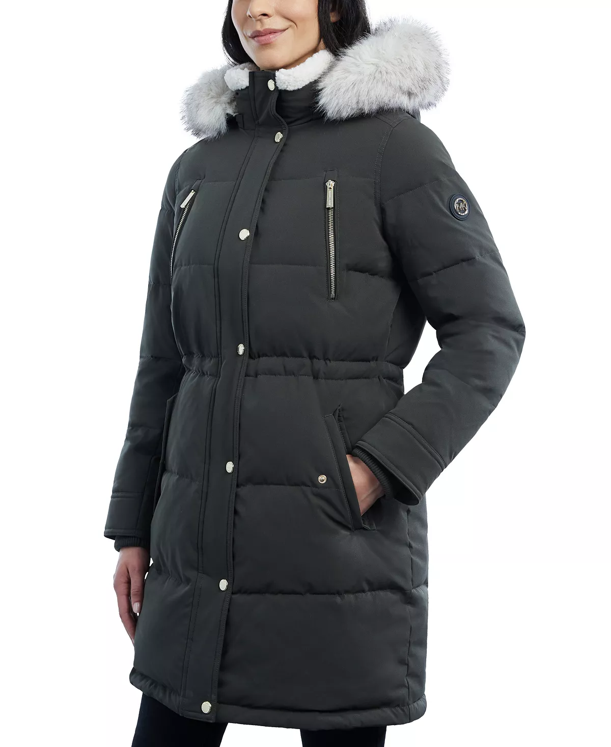 Michael Kors Women's Fleece-Collar Faux-Fur-Trim Hooded Puffer Coat 7 Michael Kors Women's Fleece-Collar Faux-Fur-Trim Hooded Puffer Coat - Image 5