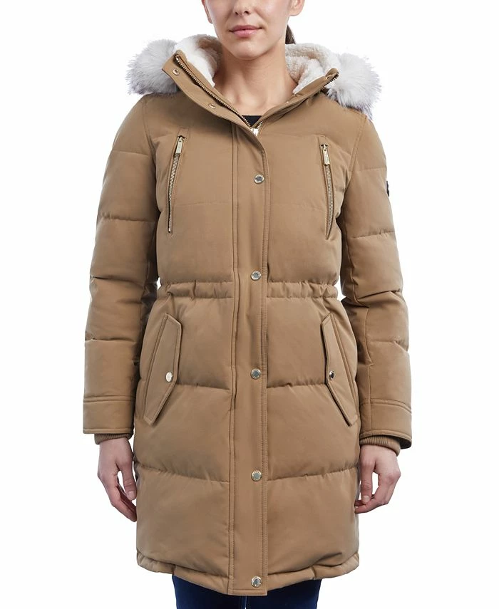 Michael Kors Women's Fleece-Collar Faux-Fur-Trim Hooded Puffer Coat 3 Michael Kors Women's Fleece-Collar Faux-Fur-Trim Hooded Puffer Coat