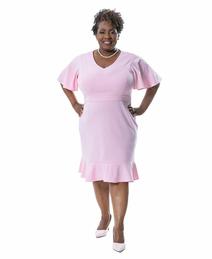 Kasper Women's Flutter-Sleeve Sheath Dress 3 Kasper Women's Flutter-Sleeve Sheath Dress