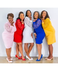 Kasper Lacey Lace-Sleeve Sheath Dress 19 Kasper Lacey Lace-Sleeve Sheath Dress -Clothing Shop 21985062 fpx