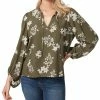 Jessica Simpson Women's Ruby Floral Balloon-Sleeve Top -Clothing Shop 22016973 fpx