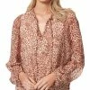 Jessica Simpson Women's Ruby Printed Balloon-Sleeve Boho Top -Clothing Shop 22016989 fpx