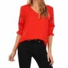 CeCe Women's Lace Trim Sleeve Blouse 2 CeCe Women's Lace Trim Sleeve Blouse -Clothing Shop 22021339 fpx