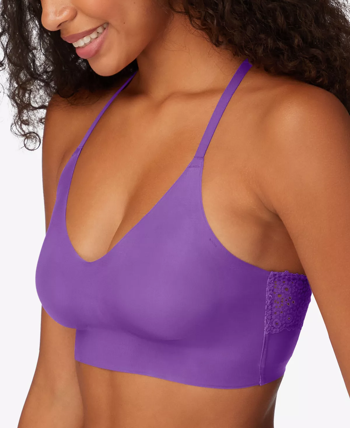 Maidenform Pure Comfort® V-Neck Lace-Racerback Bralette DM7679 5 Maidenform Pure Comfort® V-Neck Lace-Racerback Bralette DM7679 - Image 3