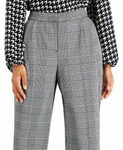 Bar III Women's Pleated Plaid Wide-Leg Pants, Created For Macy's -Clothing Shop 22113926 fpx