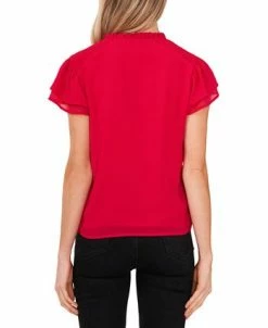 CeCe Women's Yoryu Flutter Sleeve Blouse -Clothing Shop 22156309 fpx