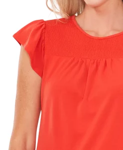 CeCe Women's Smocked-Yoke Knit Top -Clothing Shop 22159749 fpx