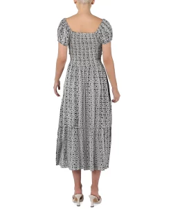 Black Tape Women's Smocked Ruffled-Hem Dress 8 Black Tape Women's Smocked Ruffled-Hem Dress -Clothing Shop 22161111 fpx