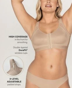 Leonisa Women's Multi Functional Back Support Posture Corrector Wireless Bra -Clothing Shop 22163221 fpx