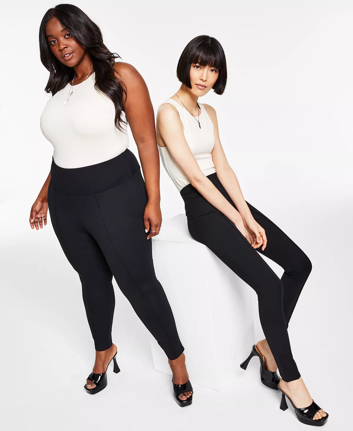 Bar III High-Waist Ponte-Knit Leggings, Created For Macy's 7 Bar III High-Waist Ponte-Knit Leggings, Created For Macy's - Image 5