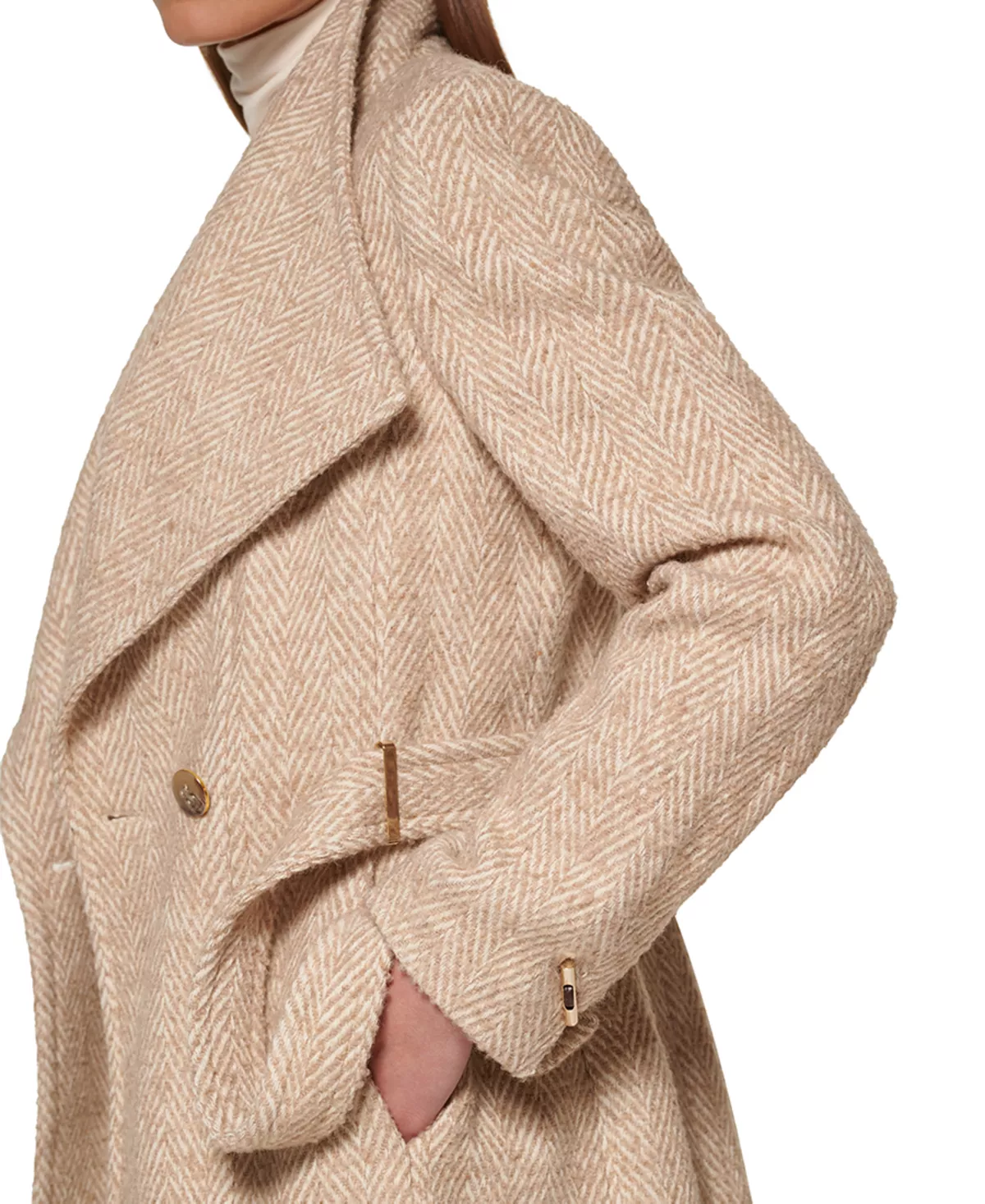 Calvin Klein Women's Asymmetrical Belted Wrap Coat, Created For Macy's 7 Calvin Klein Women's Asymmetrical Belted Wrap Coat, Created For Macy's - Image 5